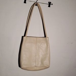 Giani Bernini Ivory Colored Leather Bag